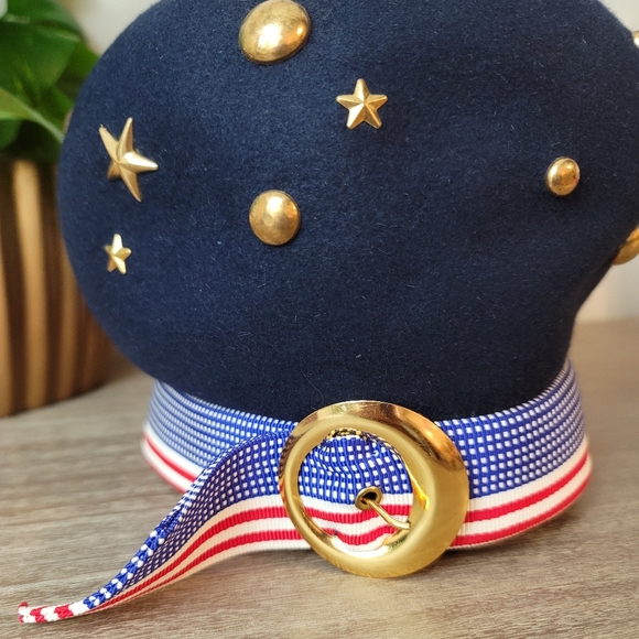 VTG 60s Frank Olive Patriotic Wool Felt Hat main image 8